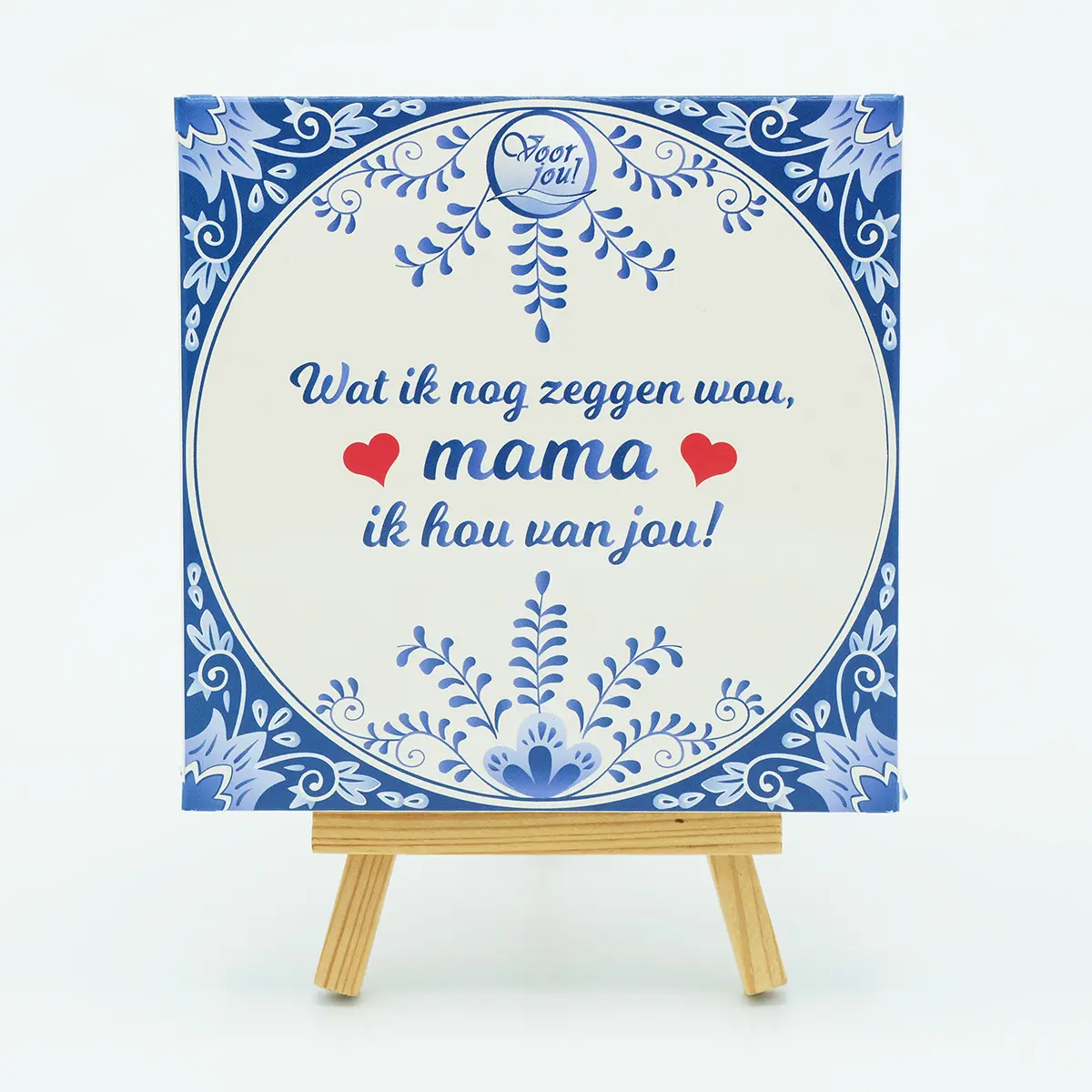 delfts blauw tegeltje, mama ik hou van jou