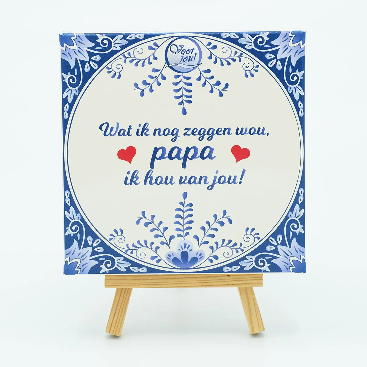 delfts blauw tegeltje, papa ik hou van jou