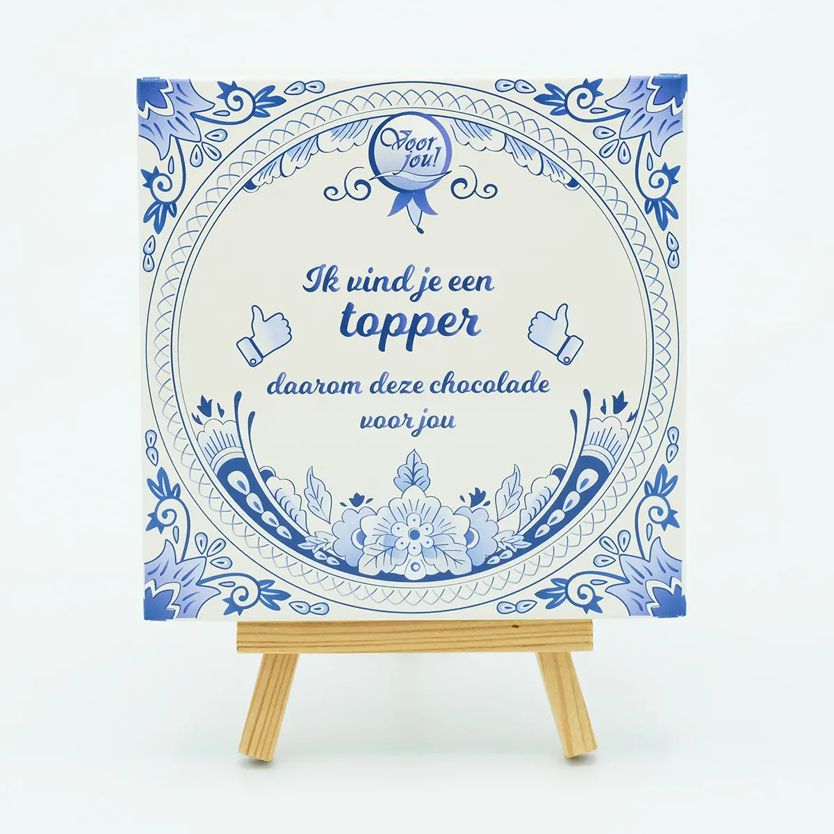 delfts blauw tegeltje, topper